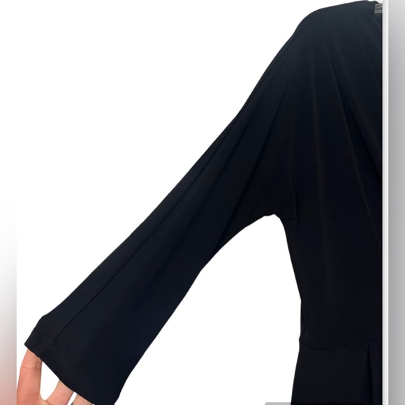 Michael Kors Women’s Black Contemporary Stretchy Midi Dress szPM Minimalist - Picture 4 of 8